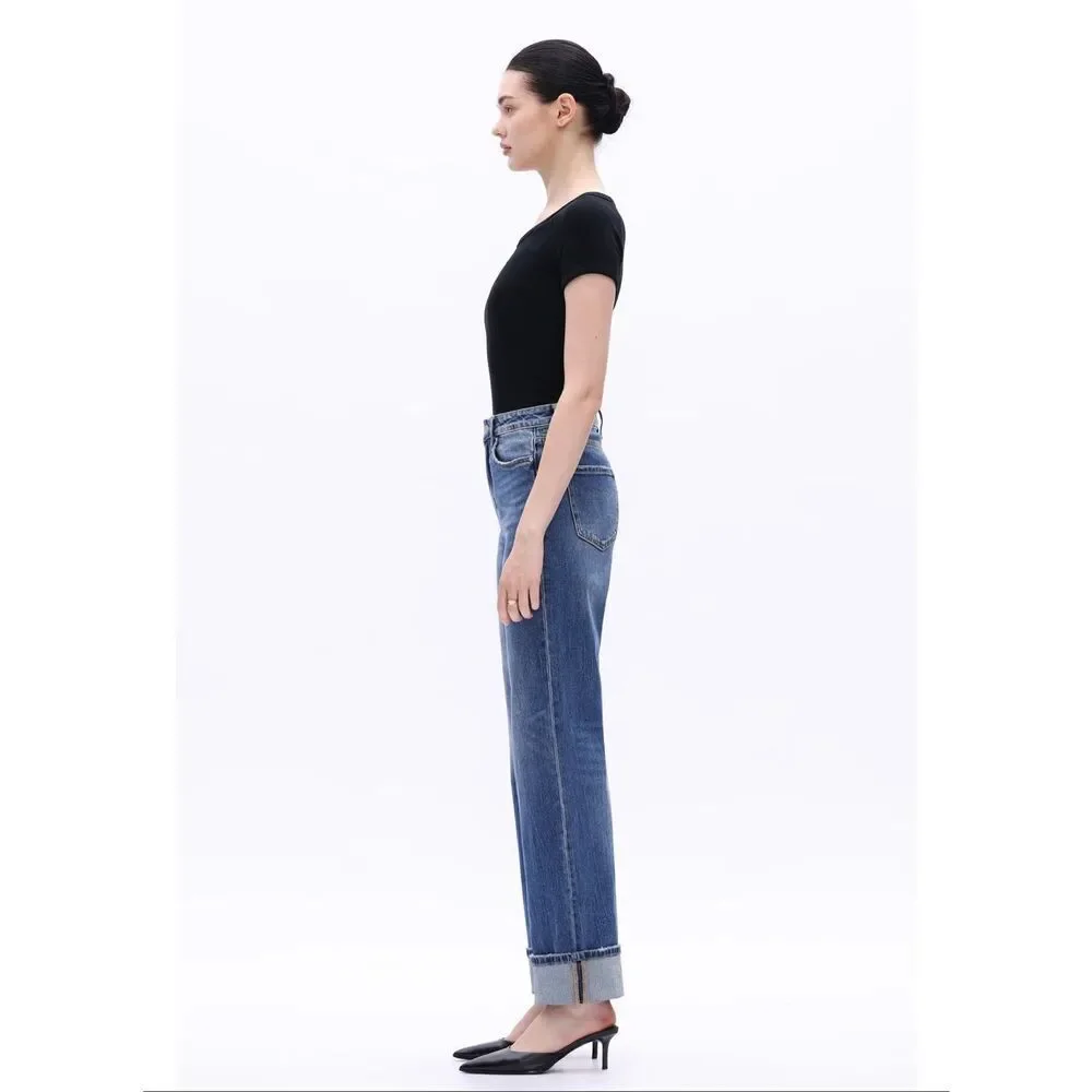 Bayea High Rise Straight Leg Jeans sz 31 NWOT